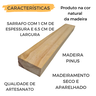 6 Sarrafo Artesanato Madeiras Pinus 6,5cm X 1cm X 1m - 3