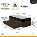 Ver imagem 6 de Cama Box com Colchao de Espuma D45 Ortobom Airtech 150 + Auxiliar de Espuma Unique Solteiro 88cm
