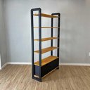 Ver mais imagens de Estante Linea Ample 6 Prateleiras Madeira Pinus 101cm Nozes e Preto Artfactory Design