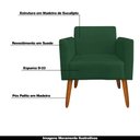 Ver imagem 4 de Poltrona Decorativa Isabella Pés Palito Madeira Suede Verde - Gran Belo