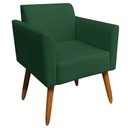 Ver imagem 1 de Poltrona Decorativa Isabella Pés Palito Madeira Suede Verde - Gran Belo