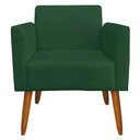 Ver imagem 6 de Poltrona Decorativa Isabella Pés Palito Madeira Suede Verde - Gran Belo