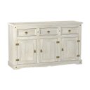 Ver imagem 3 de Aparador Buffet em Madeira 3 Portas 3 Gavetas 150 Cm Patina Branca Elliottiis