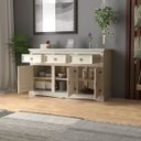 Ver imagem 2 de Aparador Buffet em Madeira 3 Portas 3 Gavetas 150 Cm Patina Branca Elliottiis