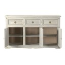 Ver imagem 5 de Aparador Buffet em Madeira 3 Portas 3 Gavetas 150 Cm Patina Branca Elliottiis