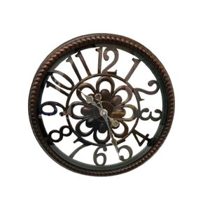 Relogio de Parede Gigante 50cm Estilo Madeira Retro Analogico Grande Cobreado Classico Vintage 3d