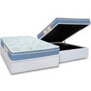 Ver imagem 1 de Cama Box Baú Casal: Colchão Espuma Castor D45 Sleep Max + Base CRC Courano White(138x188)