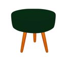 Ver imagem 1 de Puff Decorativo Lavinia Suede Pes Castanho Verde