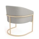 Ver imagem 7 de Poltrona Sala Decorativa Kit 2 Arielle Industrial Champanhe Sintético D03 - D’Rossi