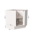 Ver imagem 3 de Balcão de Canto Oblíquo Planejado sem Tampo Arizona CabeCasa MadeiraOriginals Branco