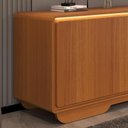 Ver imagem 2 de Aparador Buffet 4 Portas com LED Arcus 218 cm Orgânico - Cedro