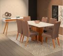 Ver imagem 1 de Mesa de jantar + 6 Cadeiras Milão tampo 180 cm Terracota