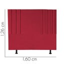 Ver imagem 3 de Cabeceira Estofada Grécia 160CM Queen Suede Vermelho - D A DECOR