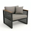 Ver imagem 1 de Poltrona Jardim Resistente Sol Chuva Almofada Acquablock