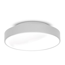 Plafon Painel Sobrepor Luminária Redondo Sala Jantar Quarto 35cm 2 Lâmpadas 7652 Branco - 1