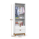 Ver imagem 3 de Guarda-Roupa 2 Portas 2 Gavetas Magia Branco
