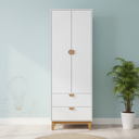 Ver imagem 1 de Guarda-Roupa 2 Portas 2 Gavetas Magia Branco
