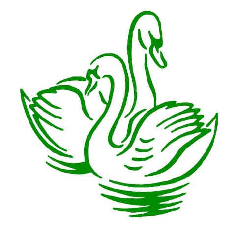Adesivo Box Banheiro Cisne Decoração Decoração Enfeite Parede Box Banheiro:Verde