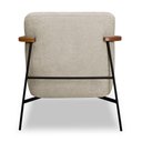 Ver imagem 3 de Kit 2 Poltronas Decorativa Celeste Linho Bouclê Base de Ferro Preto - Pallazio Cor Bege