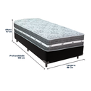 Ver imagem 3 de Cama Box Preto e Colchão Black Graphite Molas Ensacadas Solteiro 88x188x32 Anjos