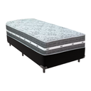 Ver imagem 1 de Cama Box Preto e Colchão Black Graphite Molas Ensacadas Solteiro 88x188x32 Anjos