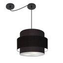 Ver imagem 1 de Lustre Sala de Jantar com Desvio Vivare Md-4397 Cúpula em Tecido 40cm Lustres Vivare Lustre para Sal