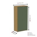 Ver imagem 2 de Armário Alto para Escritório 2 Portas com Chave 160cm Linha P15