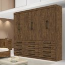 Ver imagem 3 de Guarda-Roupa Casal 6 Portas e 12 Gavetas Mônaco D'Doro Móveis - Ypê D'Doro Móveis
