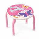 Ver imagem 1 de Banqueta Infantil Cadeira Degrau Multiuso Estudos Lanche Quarto Penteadeira Meninas Rosa Metal Yeet