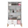 Guarda Roupa Quarto Infantil Iris com 3 Portas e 1 Gaveta Branco Acetinado - 3