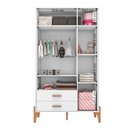 Ver imagem 3 de Guarda Roupa Quarto Infantil Iris com 3 Portas e 1 Gaveta Branco Acetinado