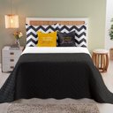 Ver imagem 1 de Cobre Leito Luxuria Casal 7 Peças 100% Poliéster - Preto