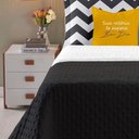 Ver imagem 3 de Cobre Leito Luxuria Casal 7 Peças 100% Poliéster - Preto