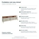 Ver imagem 6 de Rack Bend 220 cm Porta Sextavada Incolar Luna e Cedro com Pé Dourado