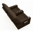 Ver mais imagens de Poltrona do Papai Reclinável Sala de Cinema Movie 2 Lugares Manual Baú USB Veludo Marrom G23 Gran Be