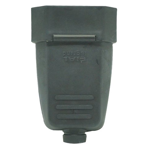Plug Fêmea 2P+T 10A 250V Cinza Axial Com Prensa Cabo Pial