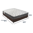 Ver imagem 3 de Cama Box Marrom e Colchão Iso100 Espuma D33 Casal Ortobom