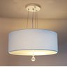 Lustre Pendente Com Cristal Cúpula Azul 40x15 2E27 - 2