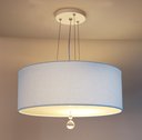 Ver imagem 2 de Lustre Pendente Com Cristal Cúpula Azul 40x15 2E27