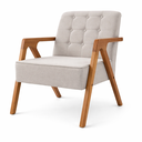 Ver imagem 3 de Kit 2 Poltrona Verona Bella Design Linho Premium Pés Madeira:Linho Bege