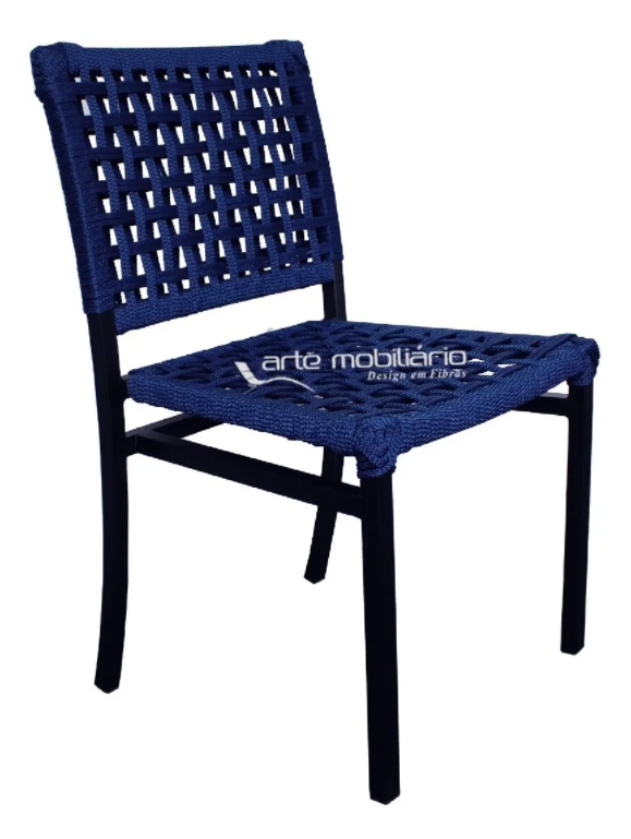 Cadeira Alumínio Corda Náutica Área Externa Gourmet Jardim - Arte Mobiliário - 1
