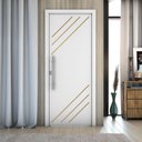 Ver imagem 1 de Porta Residencial R30K 210x80 Frisada Acabamento UV:Branco