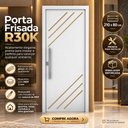 Ver imagem 4 de Porta Residencial R30K 210x80 Frisada Acabamento UV:Branco