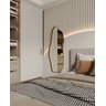 Espelho Orgânico Moldura em Couro 150x60 E06 Corpo Inteiro Quarto Grande Moderno Luxo Couro Caramelo - 2