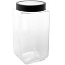 Ver imagem 7 de 3 Potes de Vidro Tampa Metal Preto 2,2l 1,7l 1,2l Gastro Lyor Porta Mantimentos Alimentos