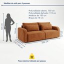 Ver imagem 3 de Sofá Cama 3 Lugares Retrátil e Reclinável 236cm Montreal