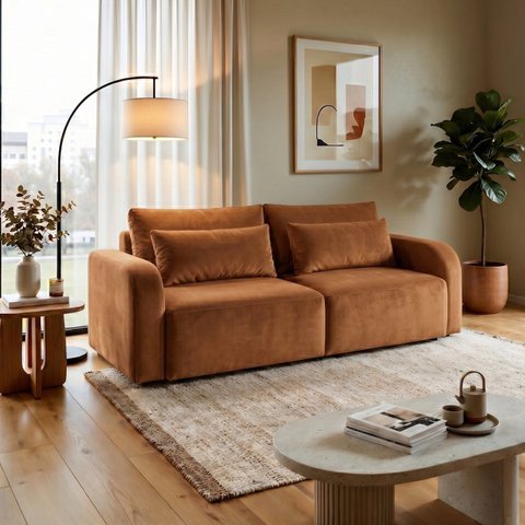 Sofá Cama 3 Lugares Retrátil e Reclinável 236cm Montreal