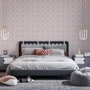 Ver imagem 1 de Papel de Parede Arabesco Rosa Fundo Branco Gh Papel de Parede 2,2m