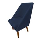 Ver imagem 3 de Kit 06 Cadeiras Para Sala de Jantar Ana Pés Palito Veludo Azul Marinho D'Classe Decor