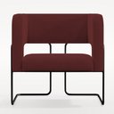 Ver imagem 6 de Kit 02 Poltronas Decorativas Scarlett D02 Base de Aço Preto Veludo Marsala C-278 - Lyam Decor